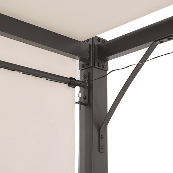 Zahradní pavilon LED PARGA Kov 310 cm 310 cm Béžová