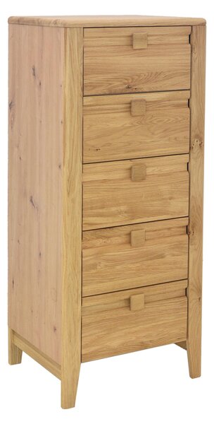 KOMODA, divoký dub, dub artisan, divoký dub, 52,6/127,3/42,7 cm Linea Natura - Komody na nožičkách