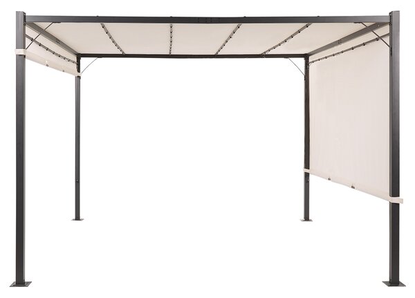 Zahradní pavilon LED PARGA Kov 310 cm 310 cm Béžová