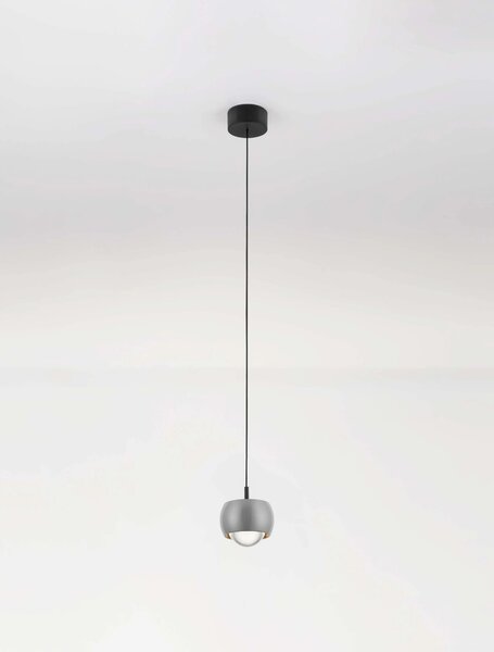 LED šedý moderní lustr Conga – Šedá