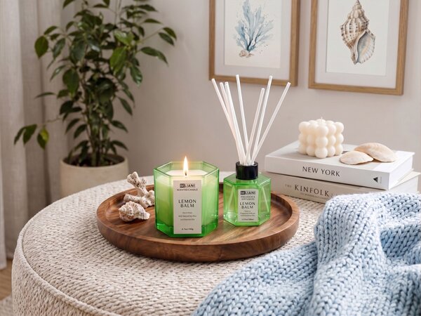 Vonná svíčka s aroma difuzérem CLASSY TINT Sojový vosk Svěží tóny