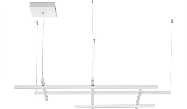 LED stmívatelný bílý designový lustr Pace – Bílá