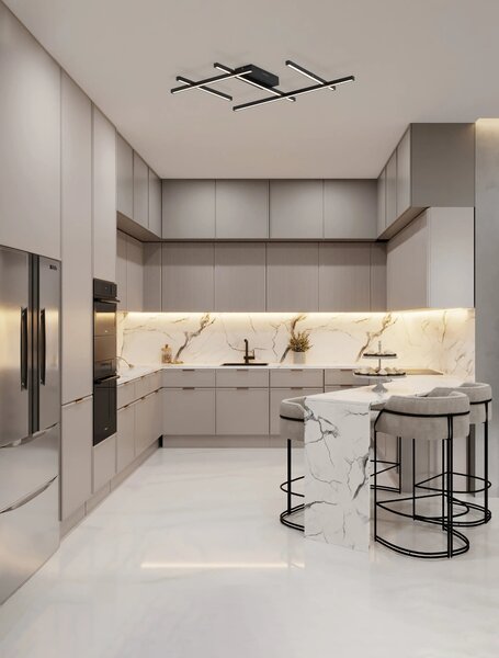 LED stmívatelné černé moderní stropní svítidlo Pace 2