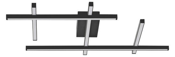 LED stmívatelné černé moderní stropní svítidlo Pace 2