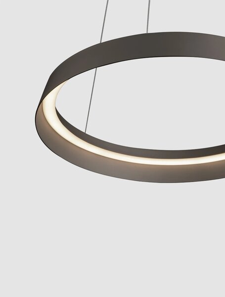 LED stmívatelný champaign hnědý designový lustr Ormi – Hnědá