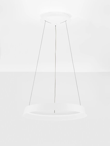 LED stmívatelný bílá designový lustr Ormi