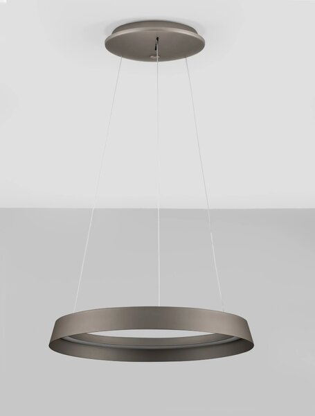 LED stmívatelný champaign hnědý designový lustr Ormi – Hnědá