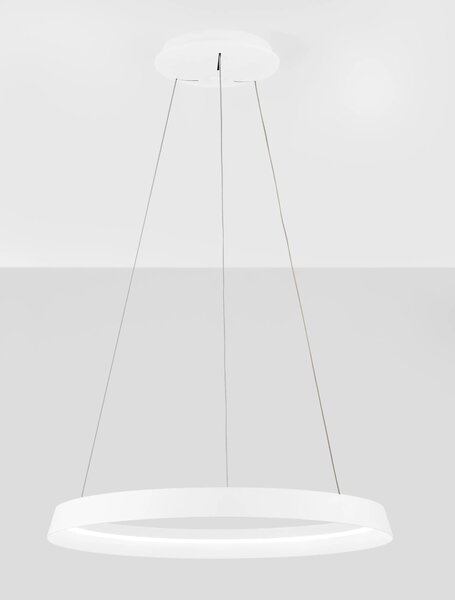 LED stmívatelný bílý designový lustr Ormi – Bílá