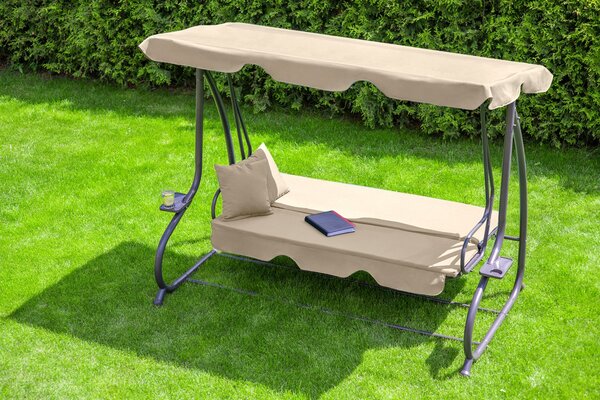 Tomido Zahradní houpačka COMFORT LUX béžová 1602