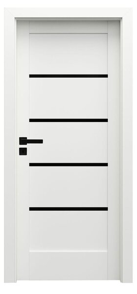 Porta doors Verte Home Interiérové dveře rámové, 70 P, 748 × 1985 mm, fólie, pravé, bílé, prosklené