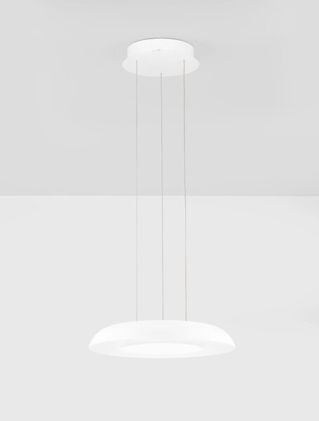 LED stmívatelný bílý moderní lustr Ormi – Bílá