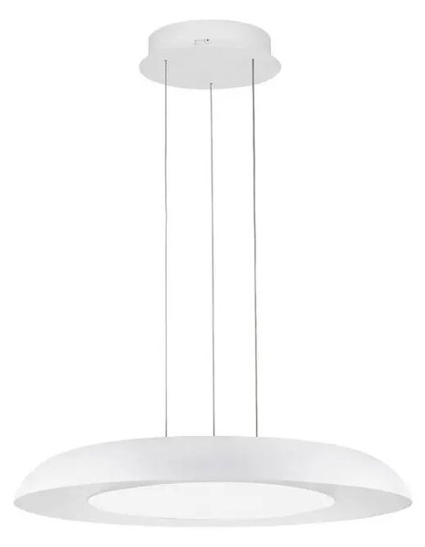 LED stmívatelný bílý designový lustr Epos – Bílá