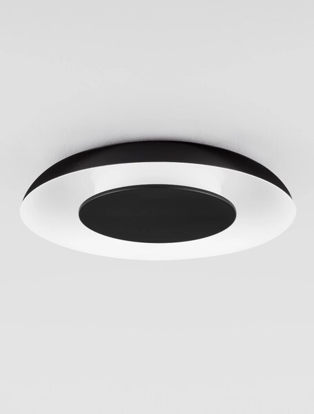 LED stmívatelné černo-bílé designové stropní svítidlo Epos – Černá