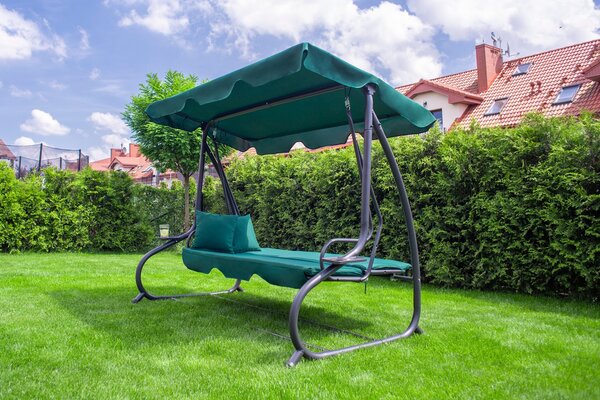 Tomido Zahradní houpačka COMFORT LUX tmavě zelená F181
