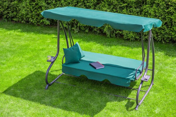 Tomido Zahradní houpačka COMFORT LUX tmavě zelená F181