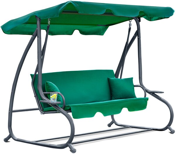 Tomido Zahradní houpačka COMFORT LUX tmavě zelená F181