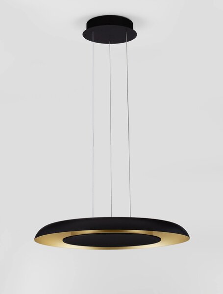 LED stmívatelný černo-zlatý designový lustr Epos – 60 x 310 cm