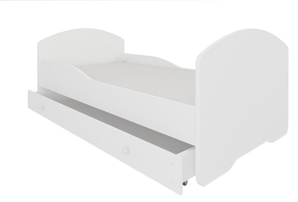 ADRK Postel PEPE, CH-Pep-W-140-E350, 140x70 cm se zásuvkou a matrací, bílá