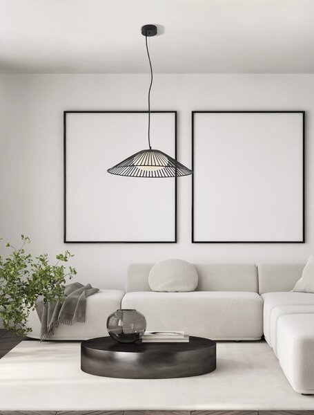 LED černý moderní lustr Brume – Černá