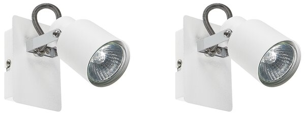 Sada 2 bodových lamp BONTE Bílá Kov Nastavitelná
