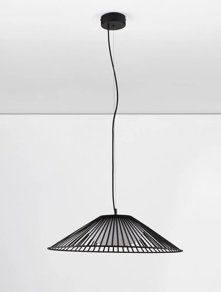 LED černý moderní lustr Brume – Černá