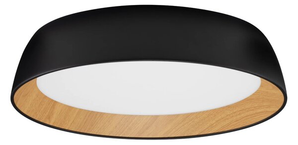 LED stmívatelné černo-dřevěné designové stropní svítidlo Sigi