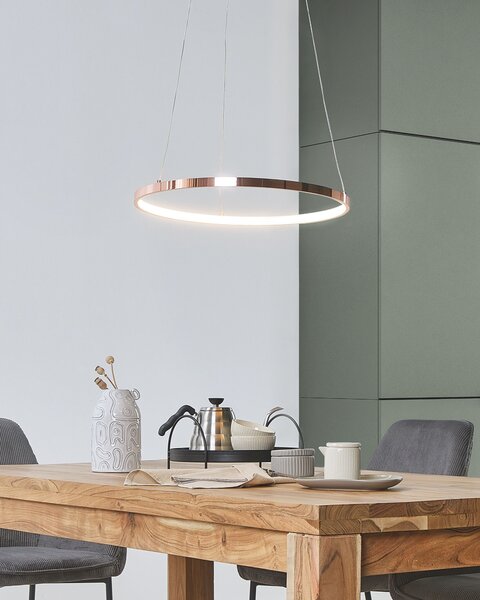 LED závěsná lampa JORDAN Kov Zlatorůžová