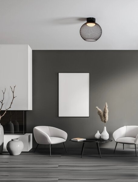 LED černé moderní stropní svítidlo Kinetic 30 – Černá