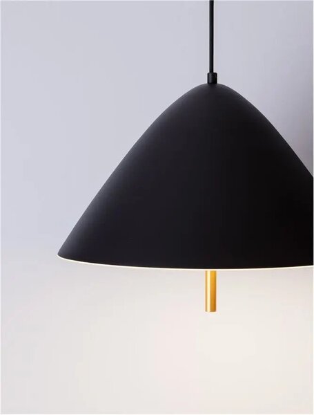 LED černý moderní lustr Oros – Černá