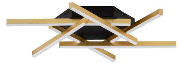 LED stmívatelné černo-zlaté designové stropní svítidlo Antama
