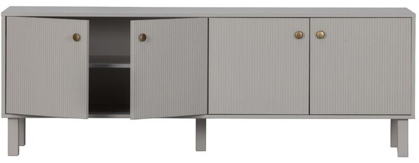 WOOOD Šedý borovicový TV stolek Flo 160 x 46 cm