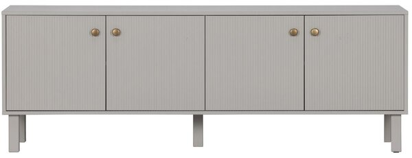 WOOOD Šedý borovicový TV stolek Flo 160 x 46 cm