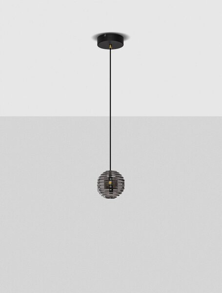 LED černo-zlatý designový lustr Las