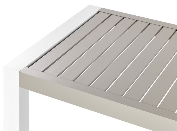 Zahradní jídelní stůl CASTELLA 120 cm 70 cm Kov Taupe