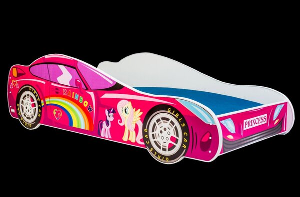 ADRK Postel CAR PINK, CH-CAR-Pink-140-E119, 140x70 cm s matrací, růžová