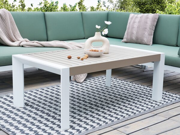 Zahradní jídelní stůl CASTELLA 120 cm 70 cm Kov Taupe