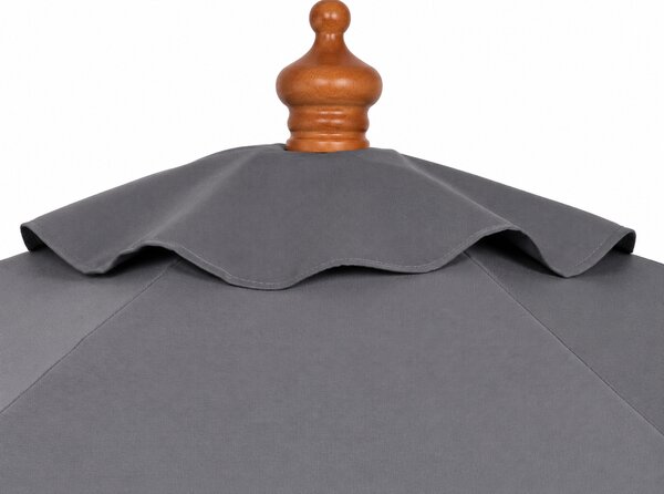 Linder Exclusiv Zahradní slunečník s dřevěnou konstrukcí 250 cm Tmavě šedý