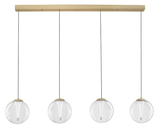 LED stmívatelný zlatý designový lustr Gi
