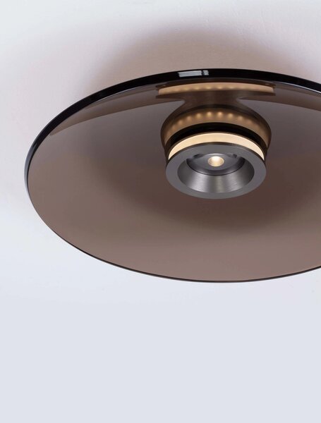 LED stmívatelné nikl moderní stropní svítidlo Esti – Šedá