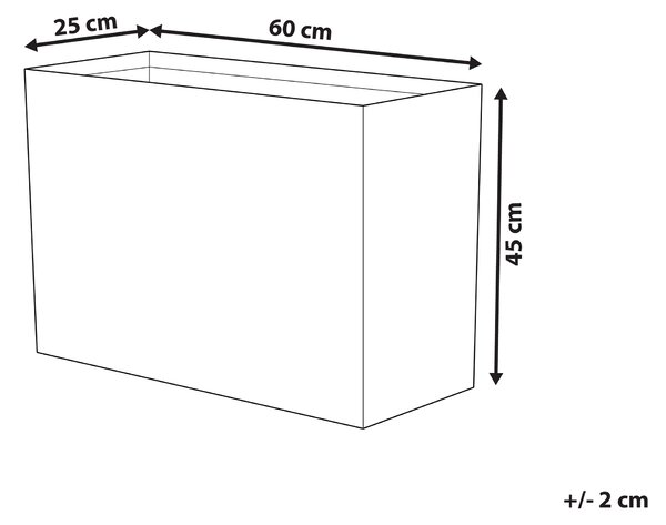 Květináč EDESSA 60 cm Tmavě hnědá