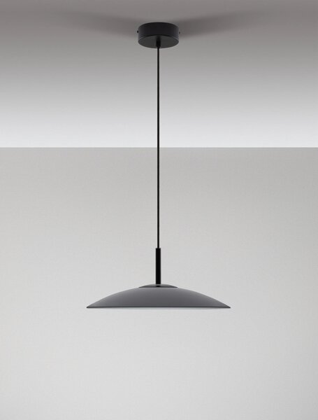 LED černo-kouřový designový lustr Polifemo 140 – Černá