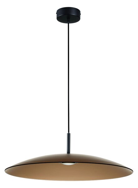 LED černo-moce hnědý moderní lustr Polifemo – Hnědá