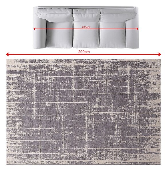 Koberec Velvet beige/dark grey 200x290cm