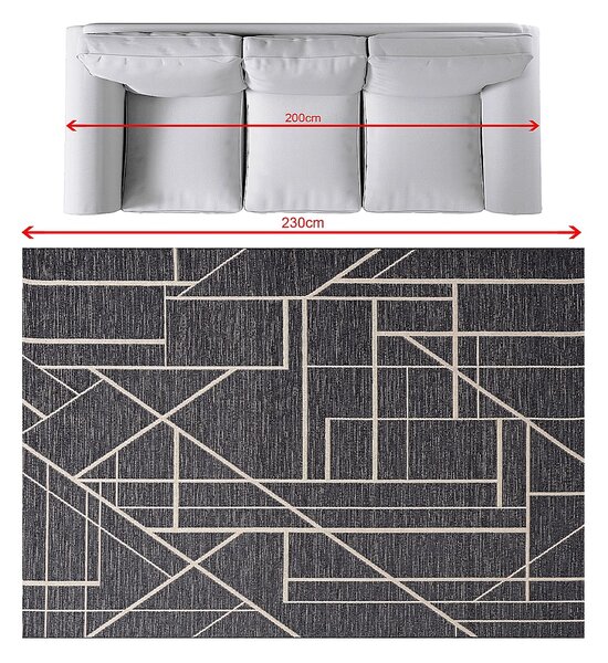 Koberec Velvet beige/petrol blue 160x230cm