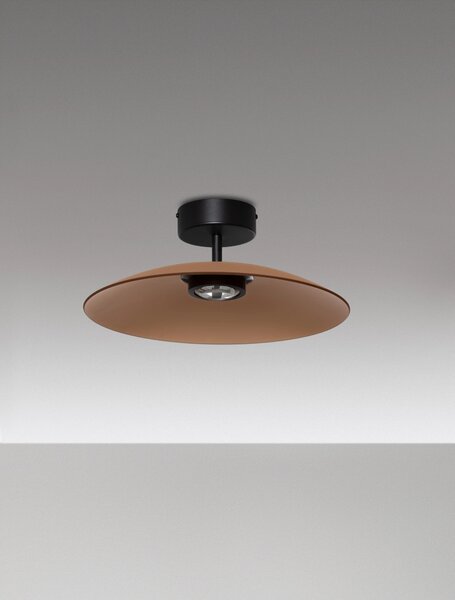 LED černo-moce hnědé designové stropní svítidlo Polifemo – Hnědá