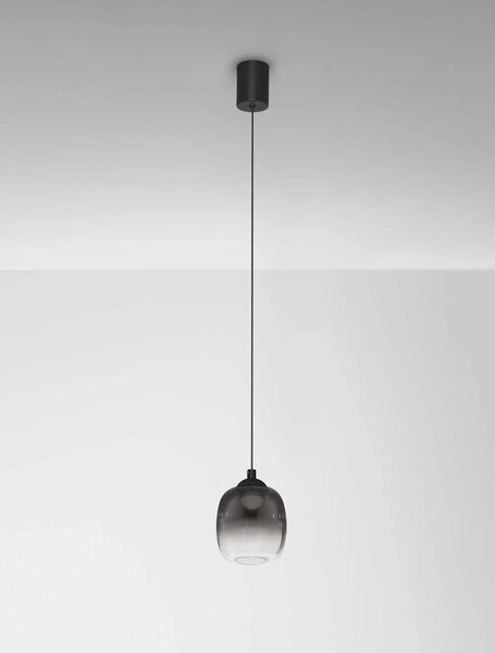 LED černo-kouřový moderní lustr Kita 125