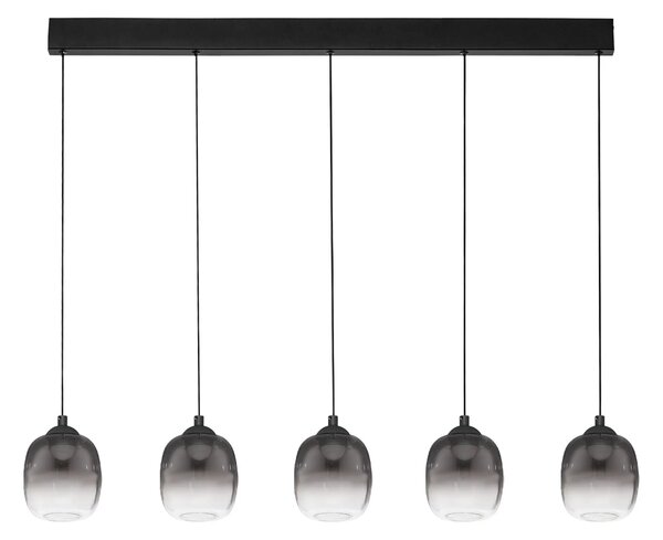 LED stmívatelný černo-kouřový moderní lustr Kita 120