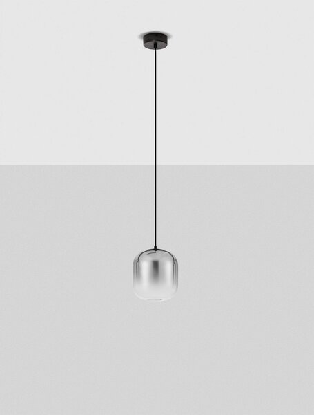 LED černo-šedý designový lustr Aelia