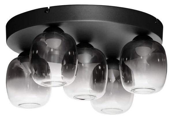 LED stmívatelné černo-kouřové moderní stropní svítidlo Kita