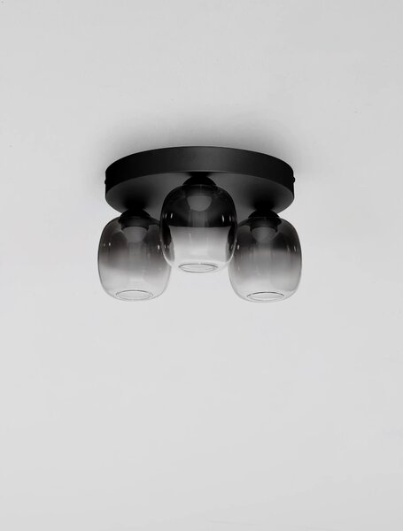 LED stmívatelné černo-kouřové designové stropní svítidlo Kita